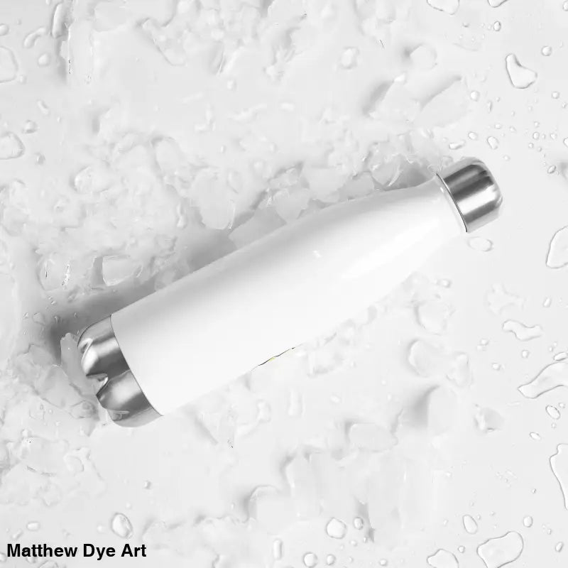 White insulated water bottle for daily adventures, Vintage Cat Stainless Steel design