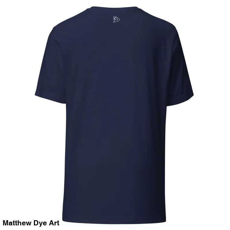 Navy blue short-sleeve t-shirt from Voynich Unisex Jersey, crafted from Airlume combed cotton