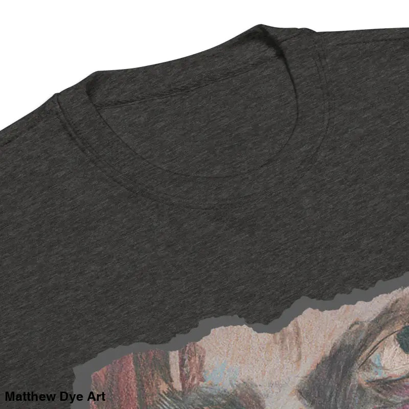 Heathered gray t-shirt featuring classic sweatshirt silhouette for urban elegance