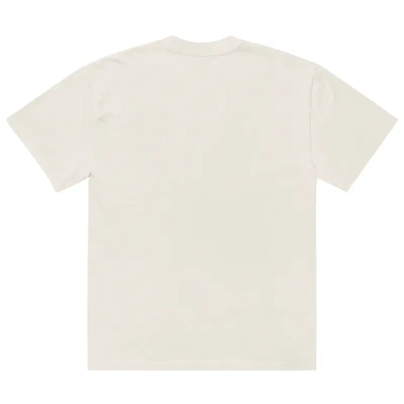 Plain off-white short-sleeved oversized faded t-shirt for a Haunted Harvest style