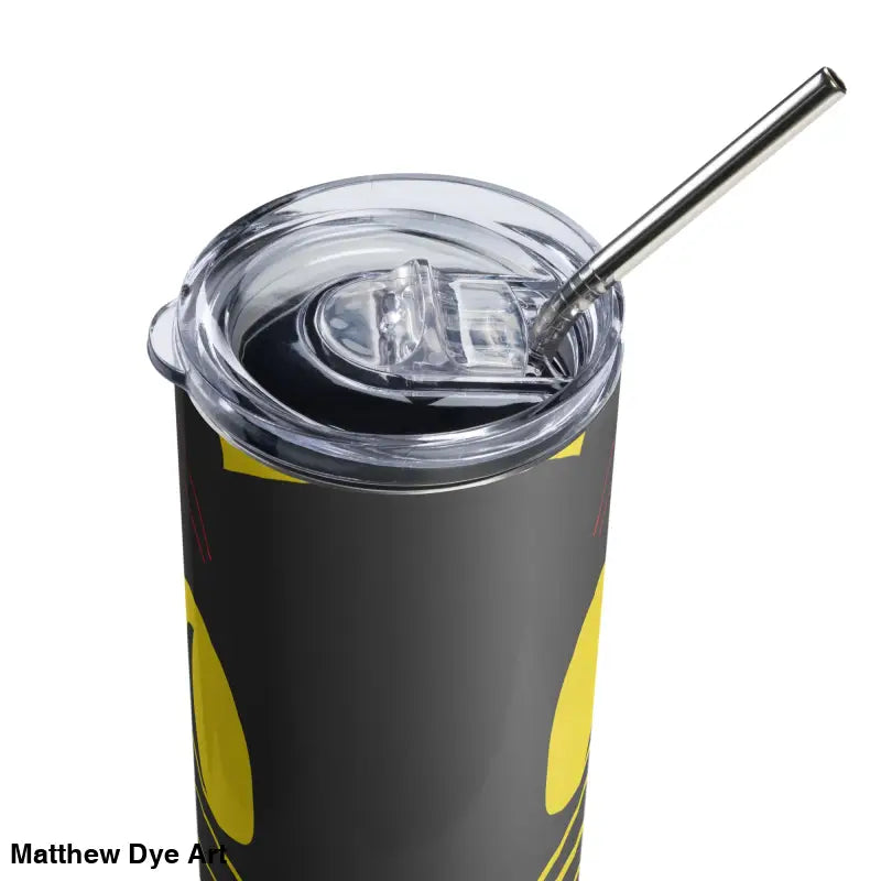 Insulated tumbler with straw featuring Vintage Halloween Cat design in high-grade stainless steel