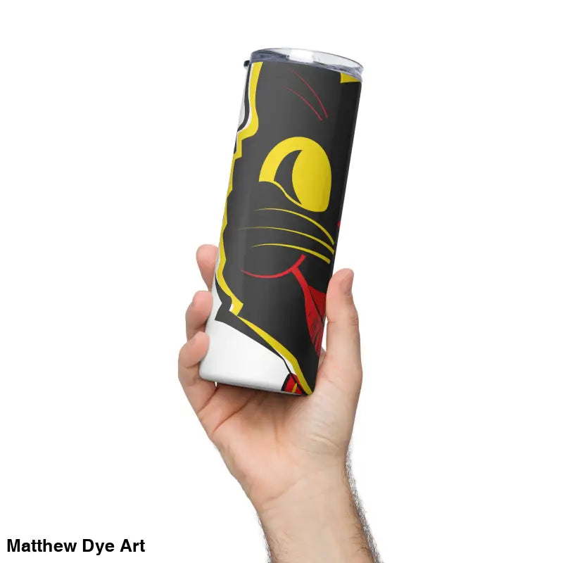 Black Cat Tumbler, Witch’s Brew design, made of high-grade stainless steel for vintage appeal