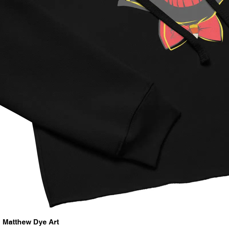 Stylish vintage black cat crop hoodie in black, perfect for Halloween enthusiasts