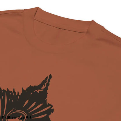 Brown sweatshirt featuring a black graphic, perfect for Halloween and Ah Kitty fans