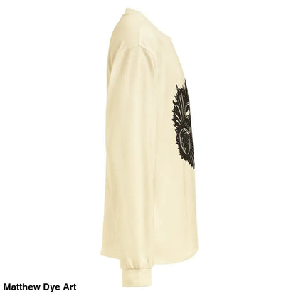 Long-sleeved cream Ah Kitty Halloween sweatshirt featuring a graphic design