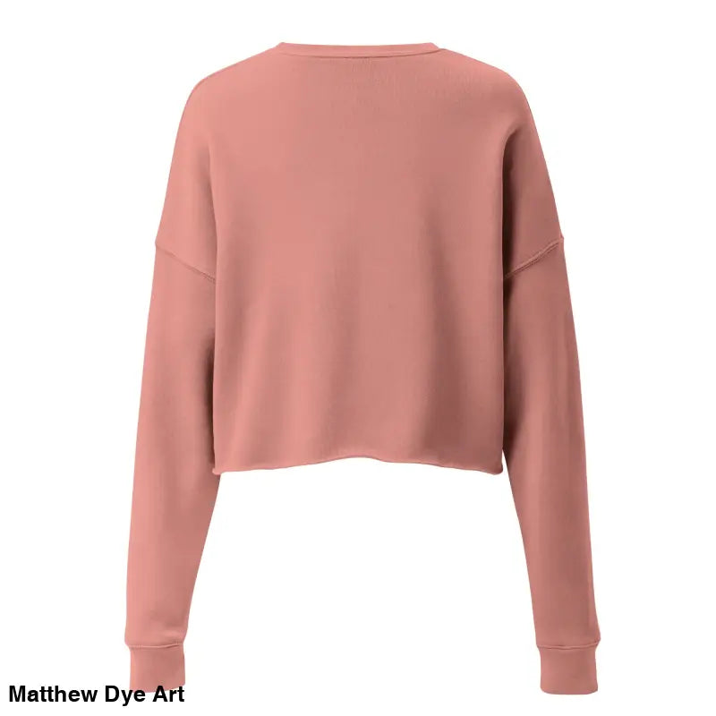 Salmon-colored cropped sweatshirt for stylish fall fashion in the Bat Baby Crop collection