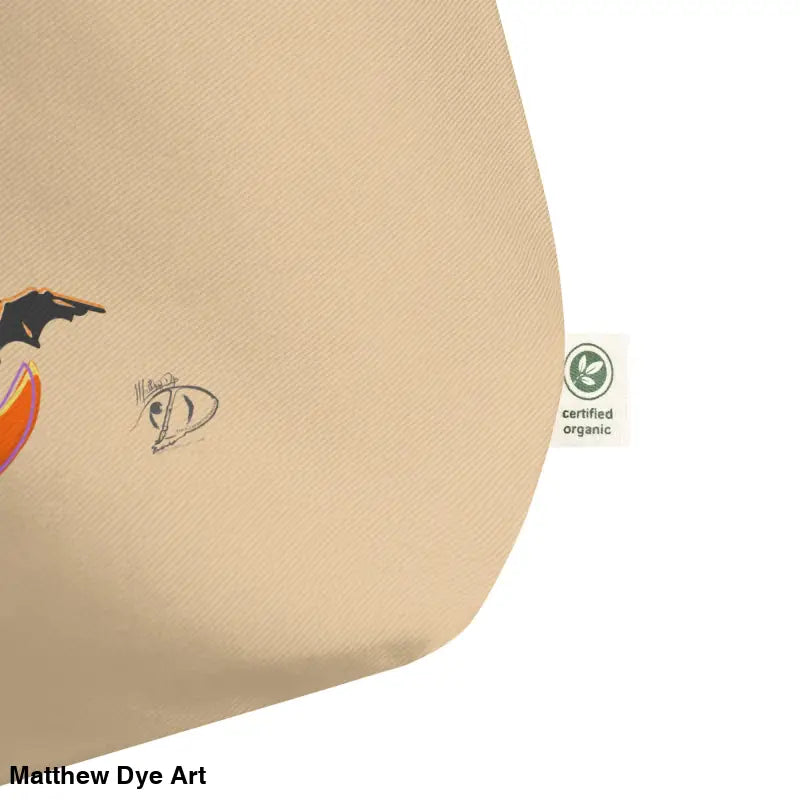 Beige Bat Baby Retro Tote Bag for carrying Halloween essentials stylishly