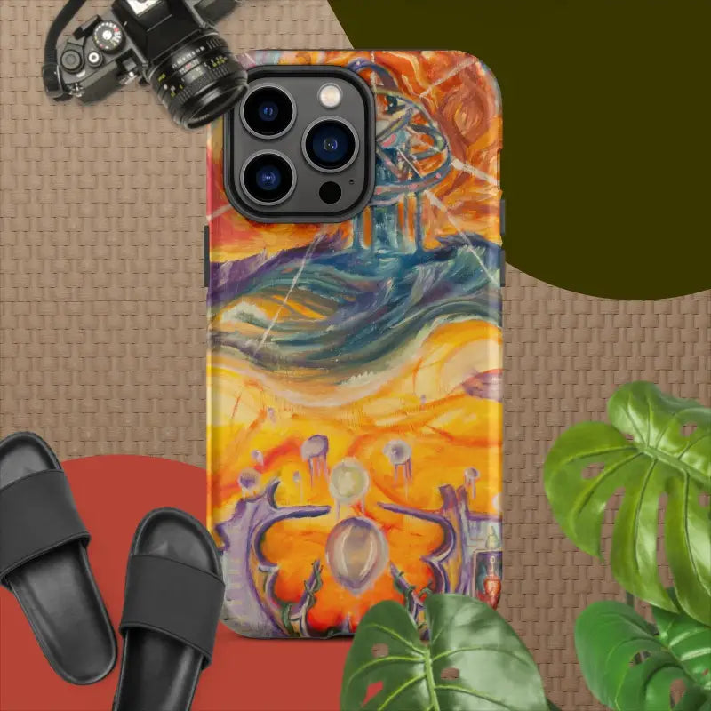 Colorful abstract iPhone case design by Matthew Dye, embodying the essence of Cosmic Beauty