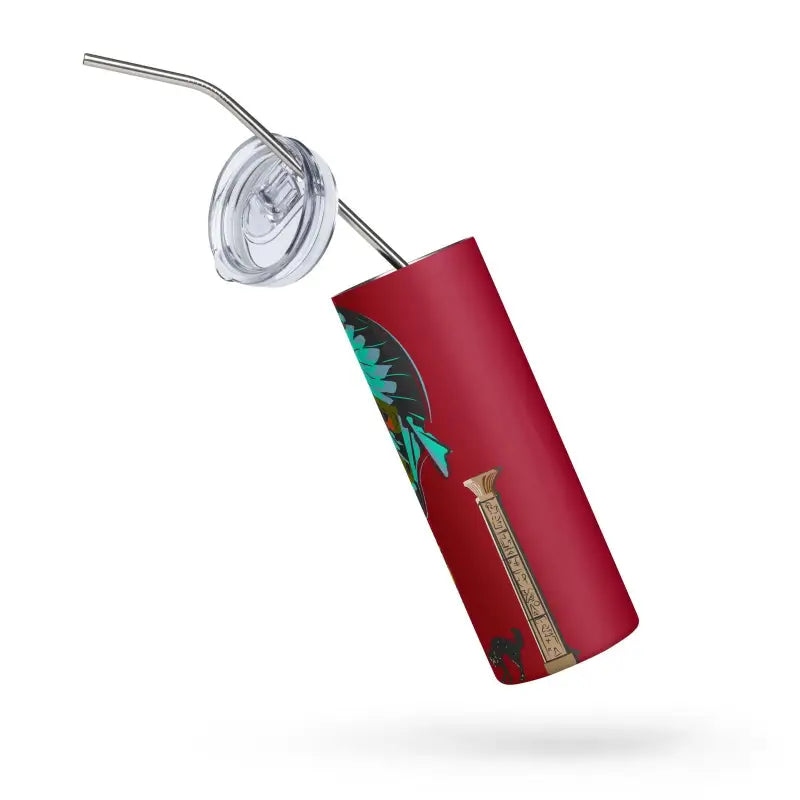 Red Starbucks tumbler with palm leaf design from the Cute Halloween Collection