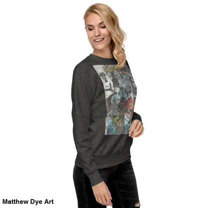 Gray cotton sweatshirt featuring graphic print for the Dead Will Rise Romero tribute