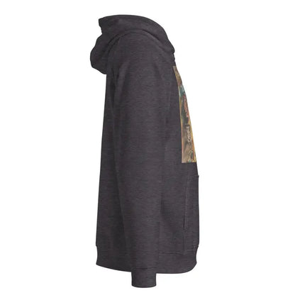 Black Hooded Eco Raglan Hoodie with Camouflage Accent Panel for Stylish Comfort