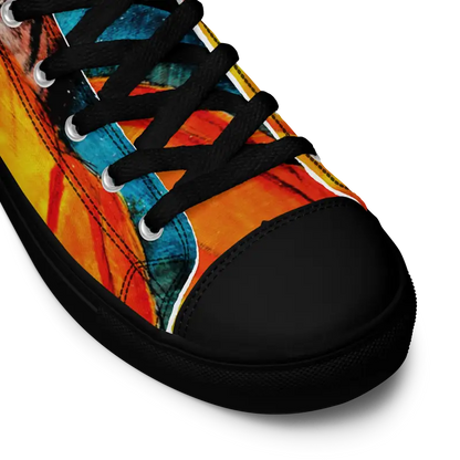 Colorful Cosmic High Top Canvas Shoes with Striking Jack-o’-Lantern Design for men UK Europe