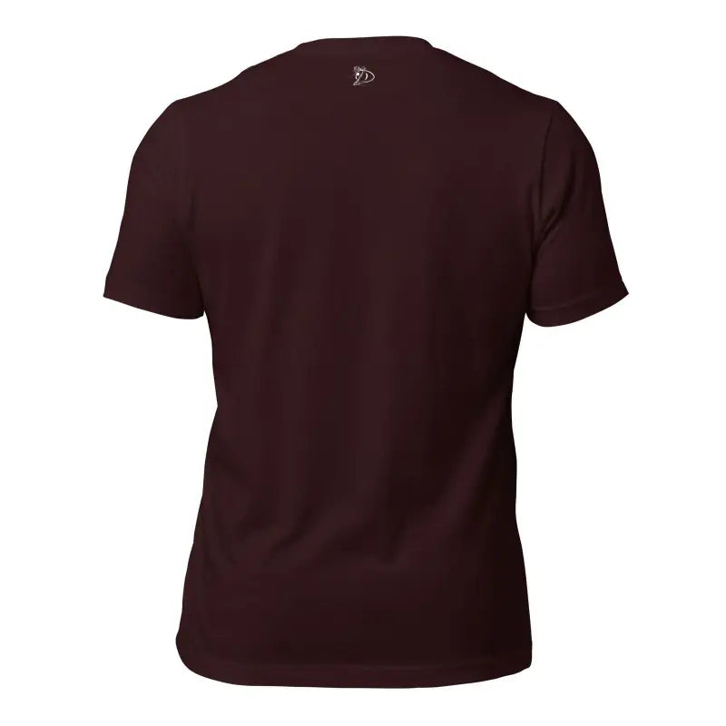 Plain burgundy crew neck t-shirt from the Priestess Unisex Jersey in ring-spun cotton