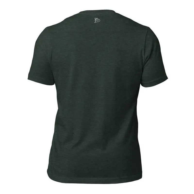 Dark green crew neck t-shirt from the Priestess Unisex Jersey of ring-spun cotton