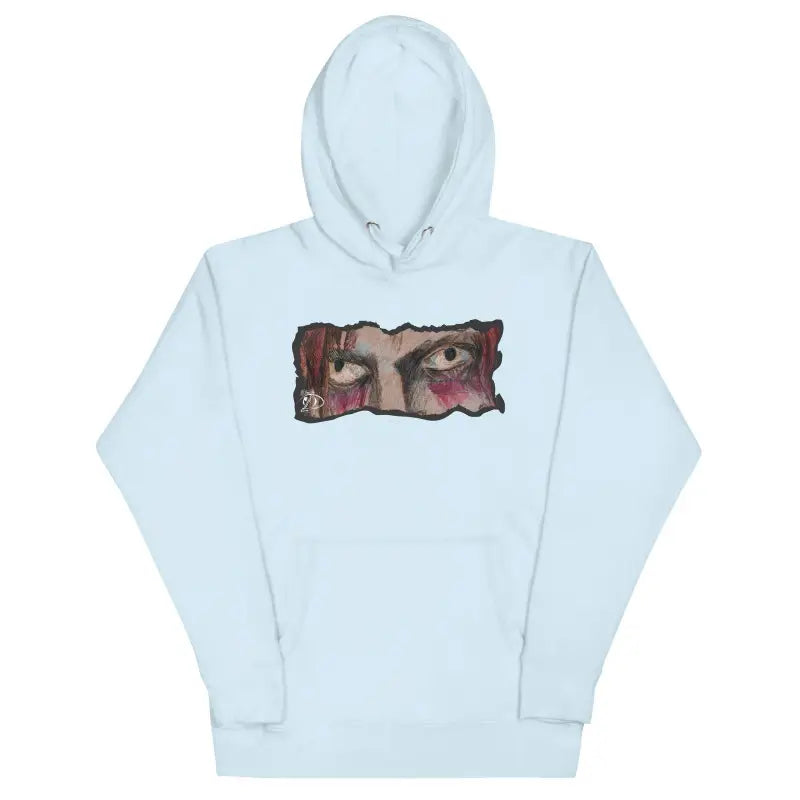 Light blue hoodie with cool design and pouch pocket for ultimate comfort and style