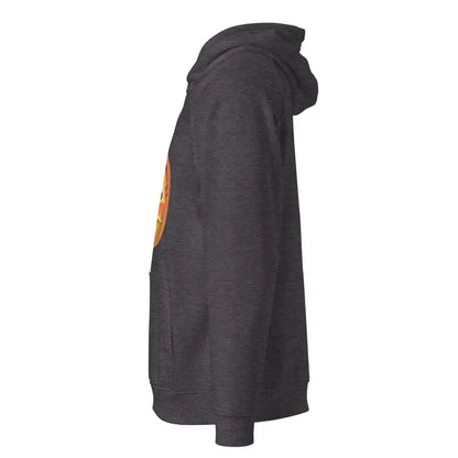 Black hooded sweatshirt with side logo from the Pumpkin Witch Unisex Eco Raglan Hoodie