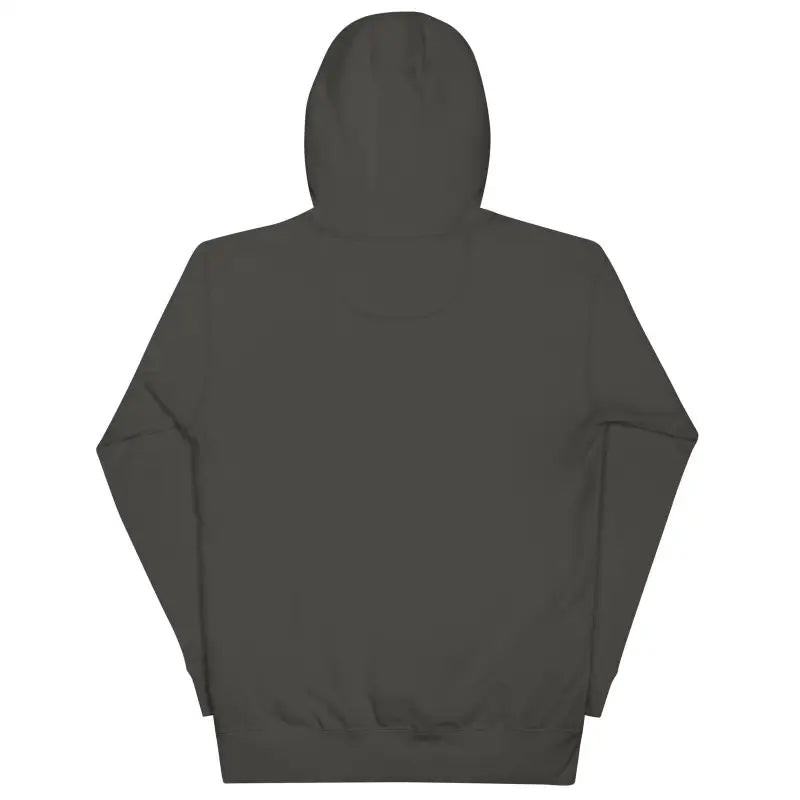 Dark gray hooded sweatshirt back view from Enchanted Treat Smiles Unisex Hoodie collection