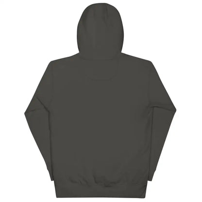 Dark gray hooded sweatshirt back view from Enchanted Treat Smiles Unisex Hoodie collection