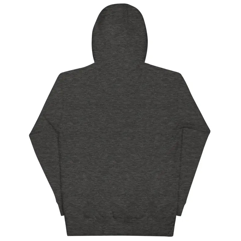 Dark gray hooded sweatshirt back view of Enchanted Treat Smiles Unisex Hoodie