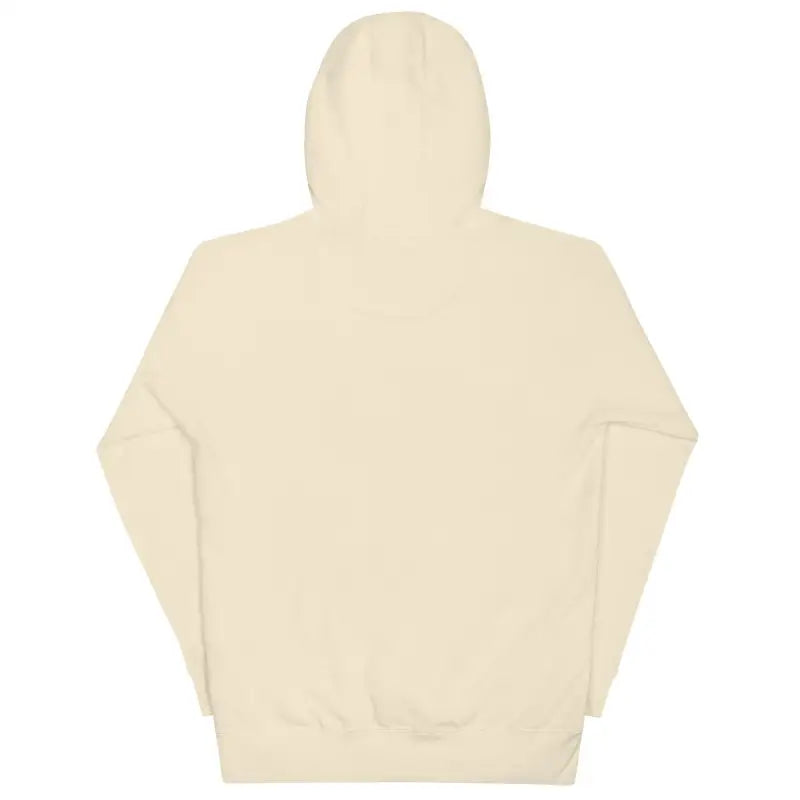 Cream-colored hooded sweatshirt back view from Enchanted Treat Smiles Unisex Hoodie