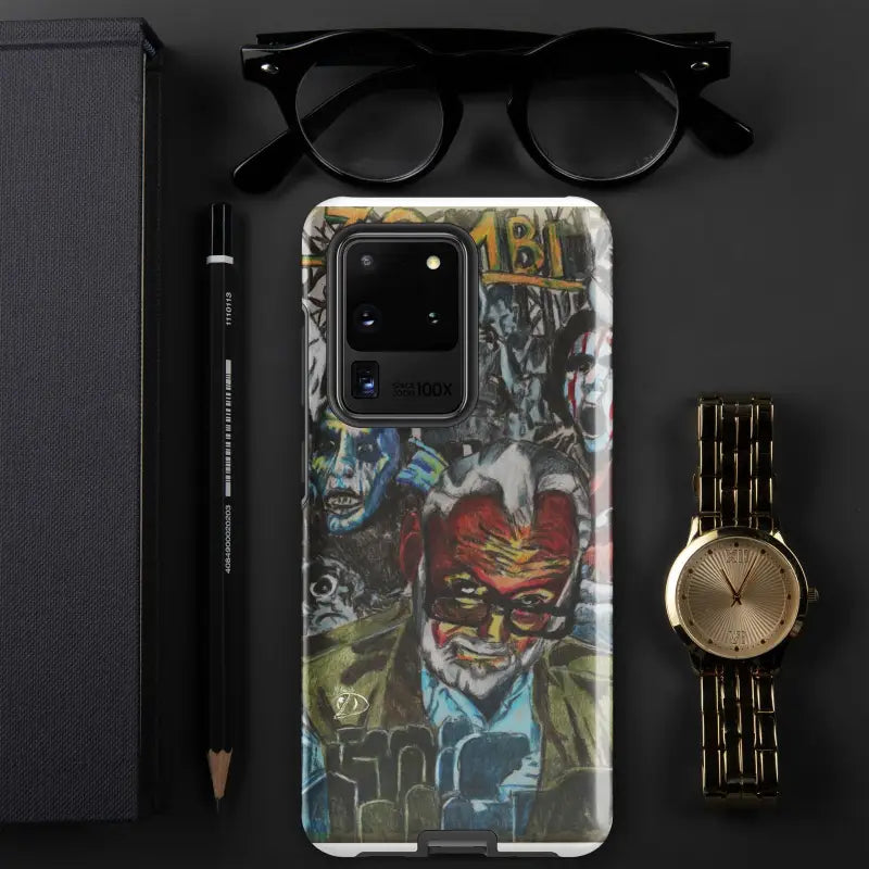 Samsung Galaxy S20 Ultra tough phone case with graffiti-style zombie cinema artwork