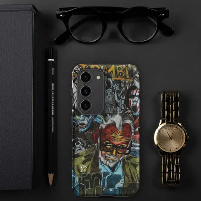 Colorful comic book phone case design for Eternal Vigilance Tough Phone Case inspired by Zombie Cinema