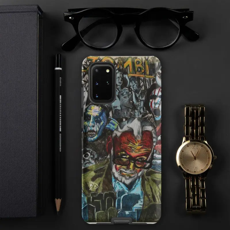 Eternal Vigilance Tough Phone Case featuring colorful graffiti zombie cinema art