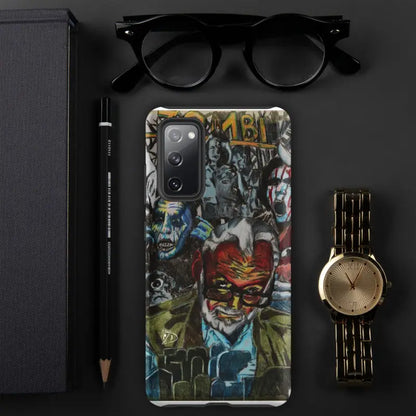 Colorful comic book design on an Eternal Vigilance Tough Phone Case inspired by Zombie Cinema