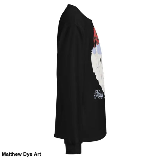 Black long sleeve shirt with dog graphic, perfect gift for art and animal lovers