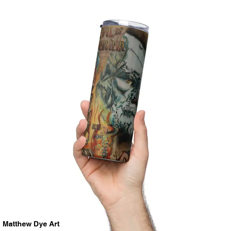 Eerie Vintage Monster Art on Frankenstein Horror Stainless Steel Tumbler