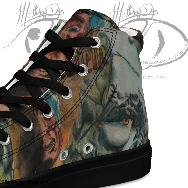 High-top sneaker with camouflage nature print in Vintage Horror High Tops design