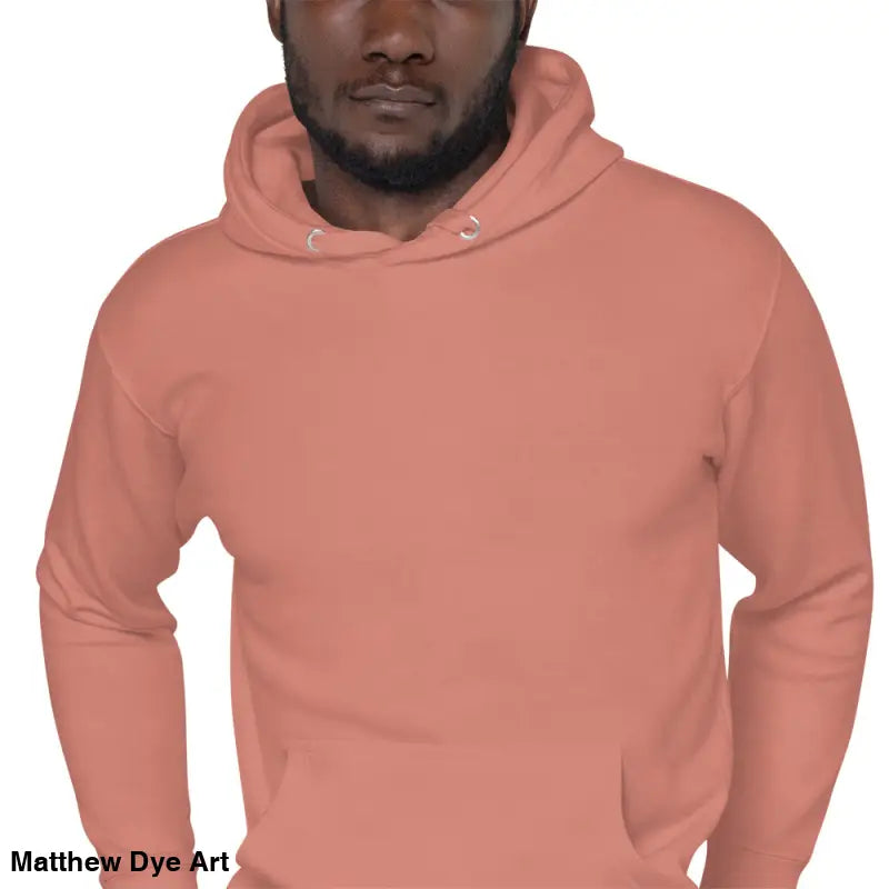 Salmon-colored hooded sweatshirt showcasing Gothic Horror Art and a delightful tribute to Frankenstein’s monster
