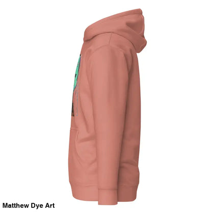 Salmon-colored Franky Unisex Hoodie, a delightful tribute to Frankenstein’s Monster