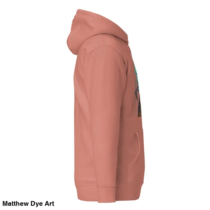 Salmon-colored Franky Unisex Hoodie as a delightful tribute to Frankenstein’s Monster