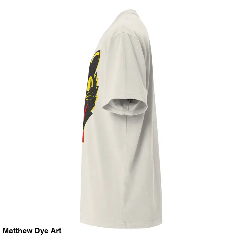 Off-white graphic tee featuring Grinning Ghoul design for vintage Halloween oversized appeal