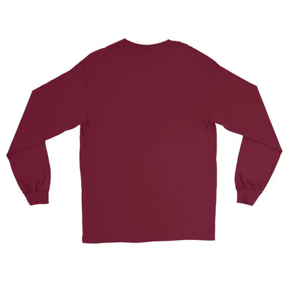 Burgundy long sleeve crewneck sweatshirt from Haunting Elegance in Pink Spooktacular Comfort