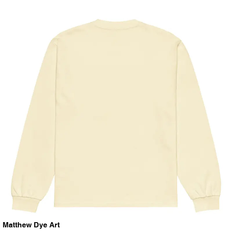 Cream-colored long sleeve shirt from Hexed and Handsome featuring a vintage cat design