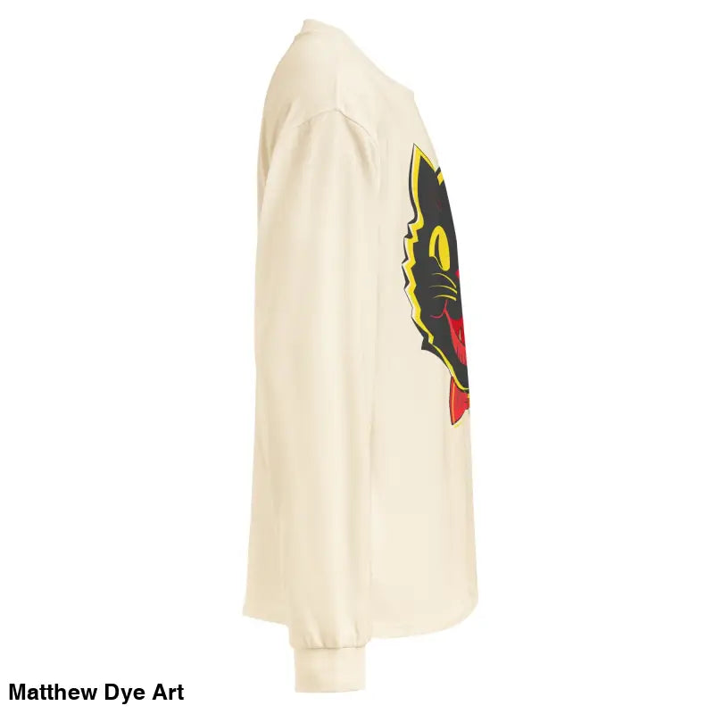 Long sleeve shirt featuring a vintage cat graphic from Hexed and Handsome collection