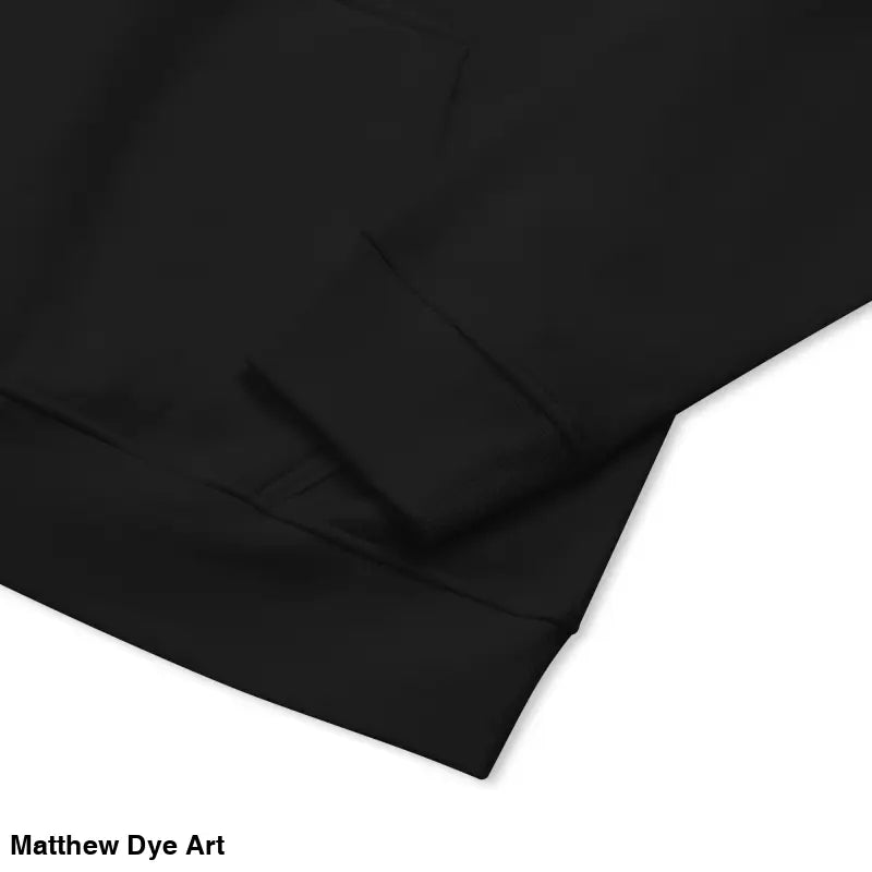 Black sweatshirt sleeve of Howl at the Moon Raglan Hoodie with glowing green eyes design