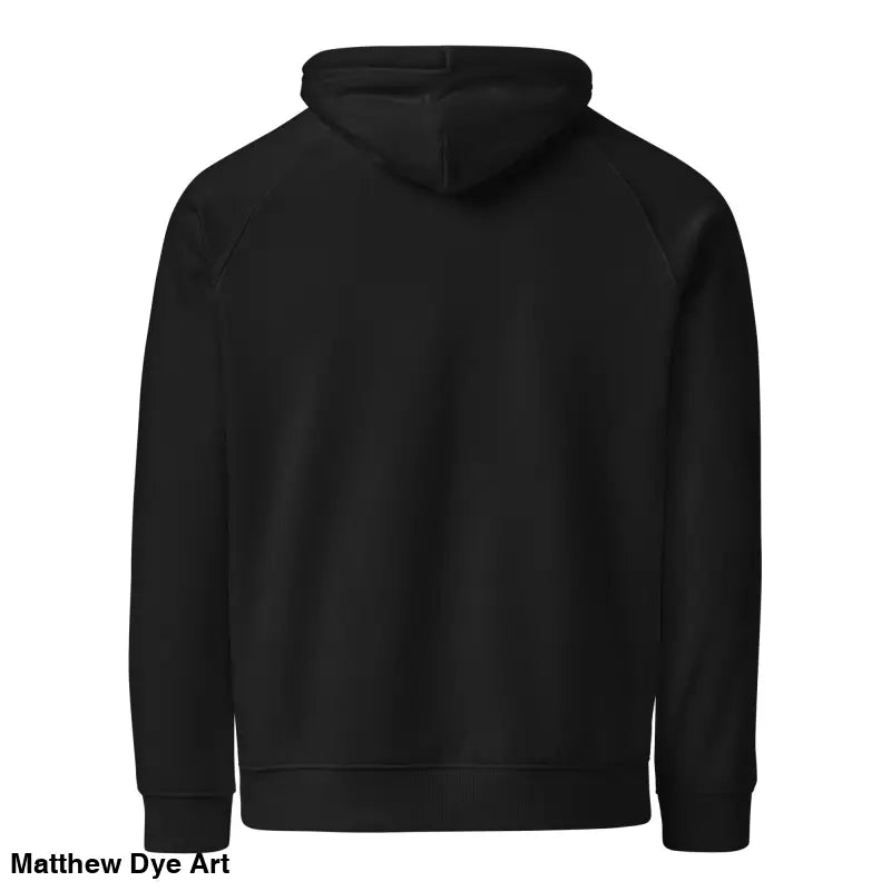 Black hooded sweatshirt featuring glowing green eyes, perfect for gothic enthusiasts