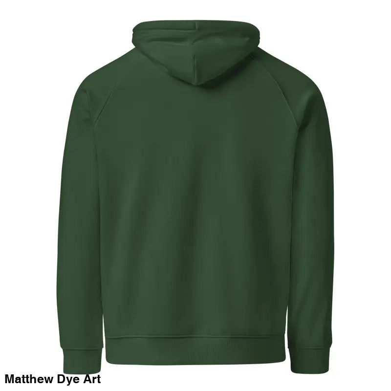 Eco-Friendly Unisex Gothic Werewolf Art Hoodie with glowing green eyes design