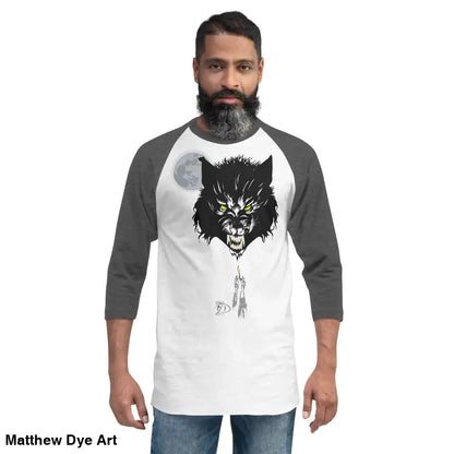 Man wearing a classic cotton werewolf t-shirt from Howl at the Moon collection