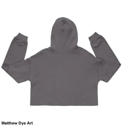 Gray cropped hoodie sweatshirt, a captivating statement piece with raw hem whispers rebellious elegance