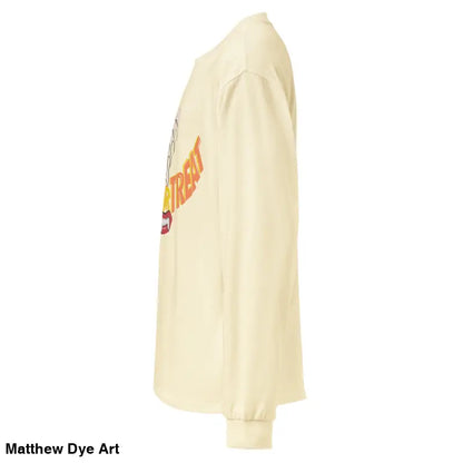 Premium long sleeve shirt in cream, showcasing effortless elegance for Halloween celebrations