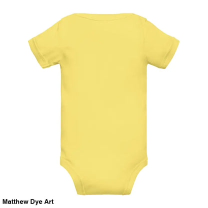 Yellow baby onesie featuring Scary Cat Halloween design for charming little ones