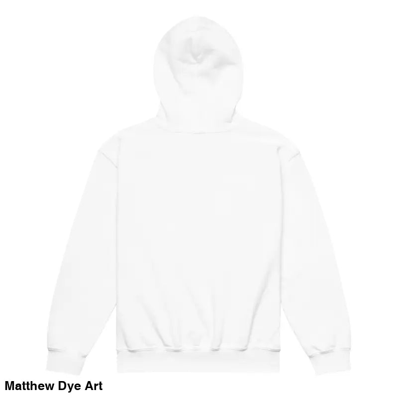 White hooded sweatshirt featuring a vintage cat youth design for optimal comfort entwined