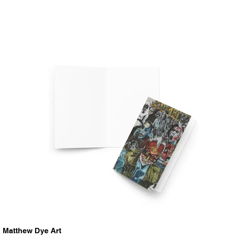 Comic-themed journal for the George Romero greeting card celebrating zombie cinema