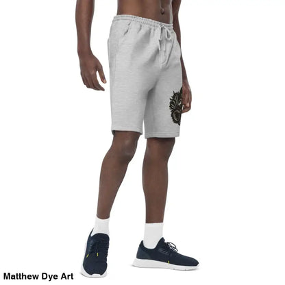 Gray athletic fleece shorts with drawstring from Ah Kitty, ideal for lounging or Halloween