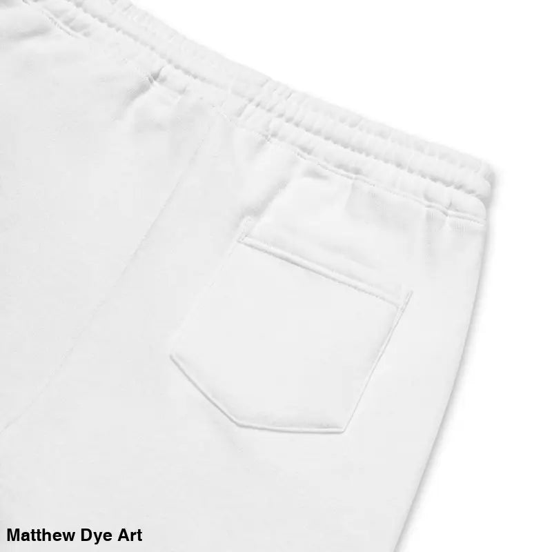 White sweatpants with a back pocket from Ah Kitty athletic fleece shorts for Halloween