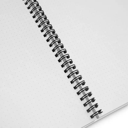 Black metal wire-o binding of Above and Below Spiral Notebook by Matthew Dye